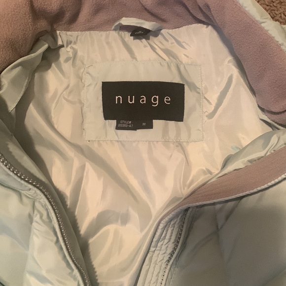 Nuage Mint Bluish Quilted Puffer Down Jacket SZ M - Picture 3 of 7